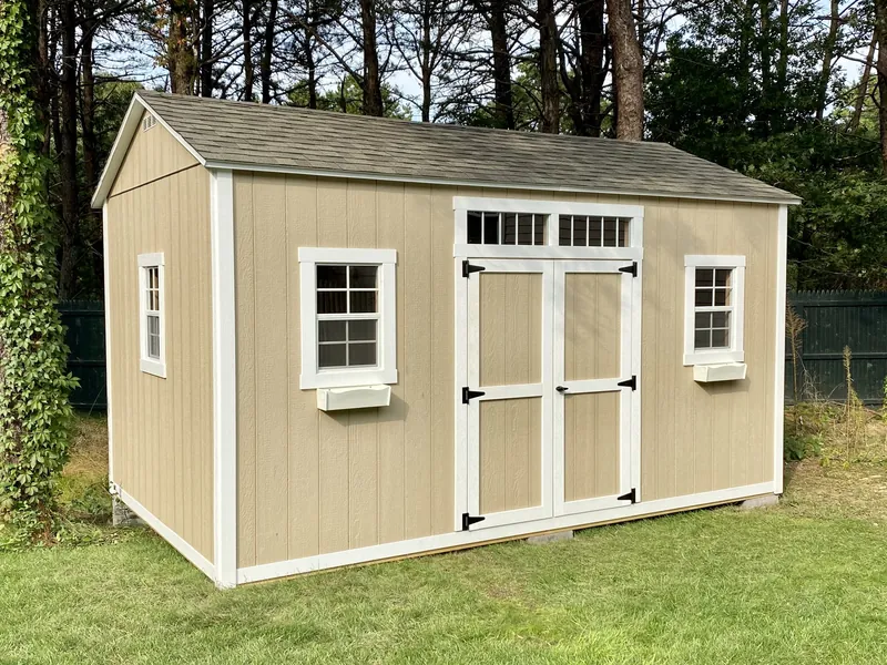 10×16 · Pale Oak & flower boxes